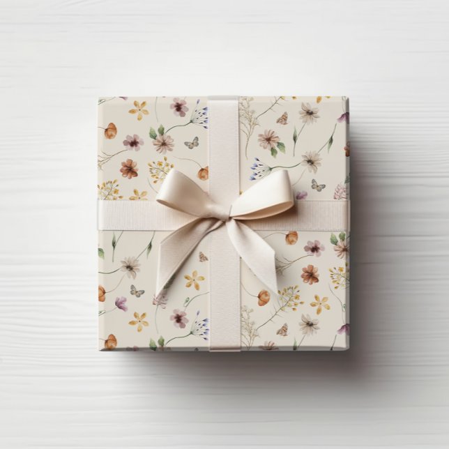 Boho Flowers Wrapping Paper (Boho Flowers Wrapping Paper
)