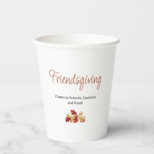 Boho Foliage Friendsgiving Modern Thanksgiving  Paper Cups