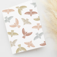 Boho Folk Art Bird Pattern Blank