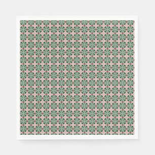 Boho Folk Art Eclectic Retro Christmas Pattern Napkin