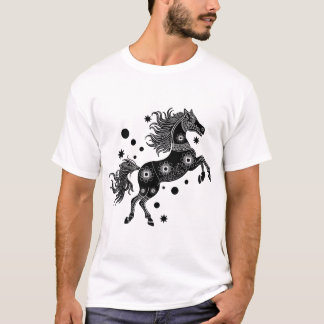 Boho Folk Art Horse T-Shirt