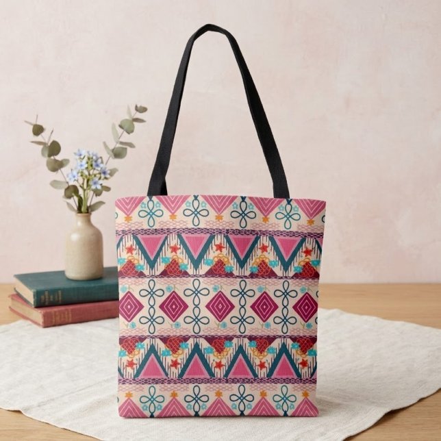 Boho Folk Art Tote Bag (Creator Uploaded)