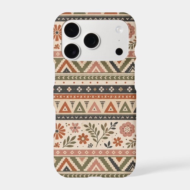 Boho Folk Floral Geometric Seamless Pattern (Back)