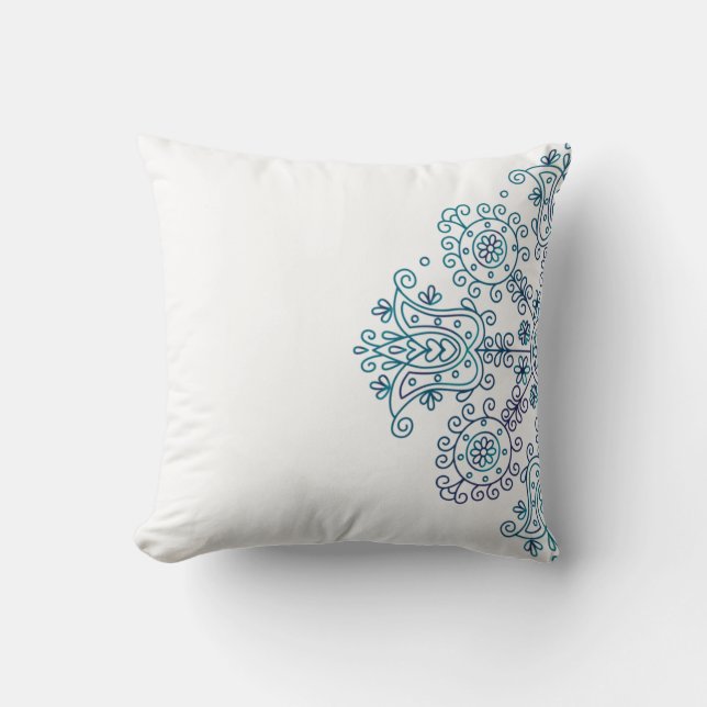 Boho Folk Pattern Cushion (Front)