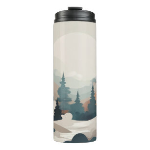 Boho Forest Landscape Artwork Thermal Tumbler