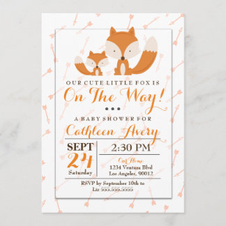 Boho Fox Baby Shower Invitation