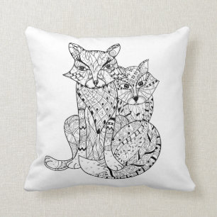 Boho Fox Doodle Cushion