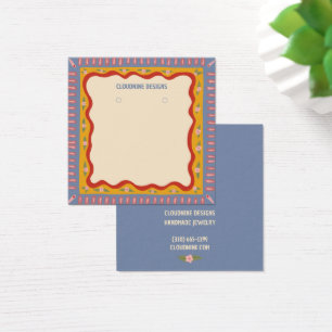 Boho Frame Earring Necklace Jewellery Display Card