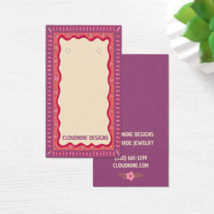 Boho Frame Earring Necklace Jewellery Display Card