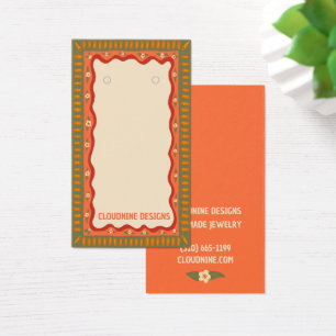 Boho Frame Earring Necklace Jewellery Display Card