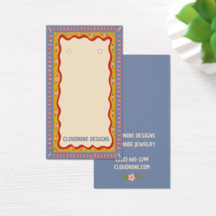 Boho Frame Earring Necklace Jewellery Display Card