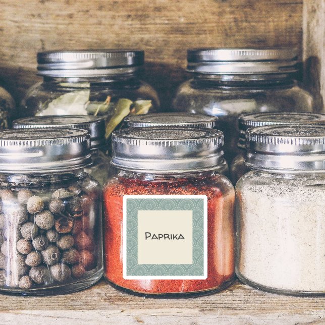 Boho Frame Spice Labels Custom-Cut Vinyl Sticker (Creator Uploaded)