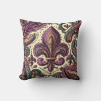 Boho French Quarter purple fleur-de-lis 