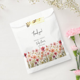 Boho fresh Flowers Baby Shower Favour Bags