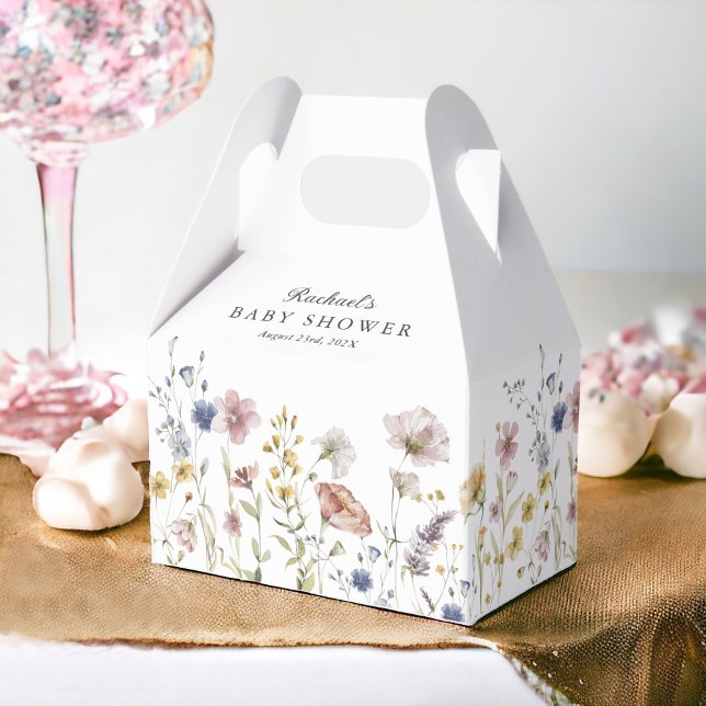 Boho Fresh Wildflowers Custom Baby Shower Favour Box (Creator Uploaded)