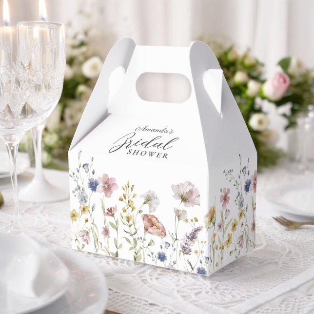 Boho Fresh Wildflowers Custom Bridal Shower Favour Box (Creator Uploaded)