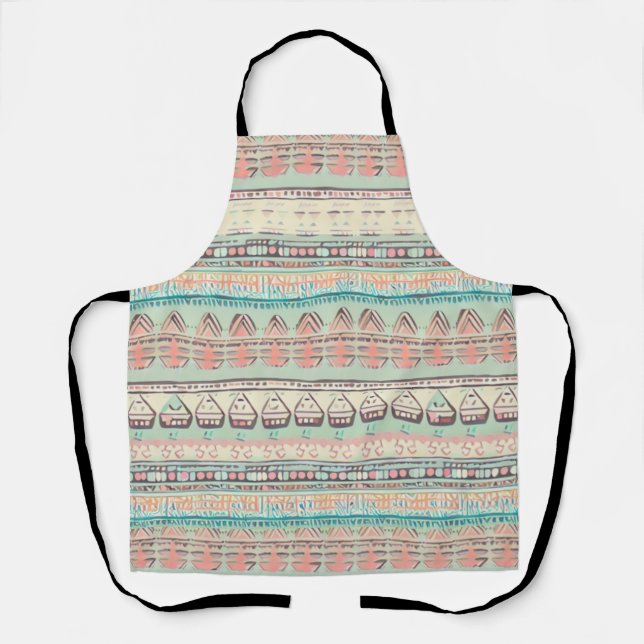 Boho fun patterned  apron (Front)