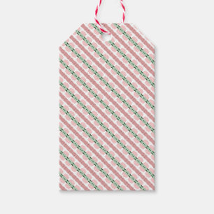 Boho Funky Retro Eclectic Pastel Christmas Stripe Gift Tags