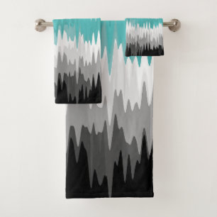 Boho Funky Wavy Abstract Libramasculine Pride Flag Bath Towel Set
