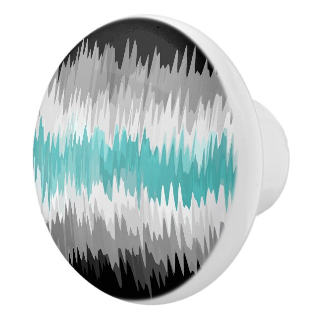 Boho Funky Wavy Abstract Libramasculine Pride Flag Ceramic Knob (Right)