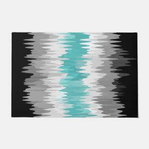 Boho Funky Wavy Abstract Libramasculine Pride Flag Doormat