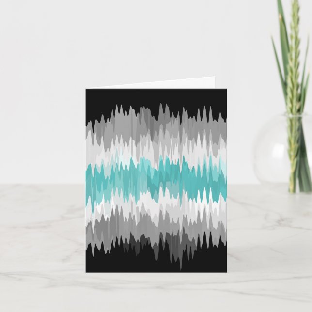 Boho Funky Wavy Abstract Libramasculine Pride Flag Thank You Card (Front)