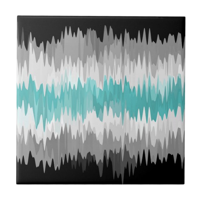 Boho Funky Wavy Abstract Libramasculine Pride Flag Tile (Front)