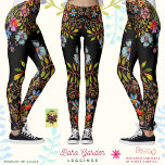 Boho Garden Leggings<br><div class="desc">Lovely bohemian inspired fashion leggings. These quality leggings are embellished with beautiful hand painted boho floral patterns. Perfectly paired with a blazer for day - or as unique and stylish work out wear for a trip to the gym - these quality custom leggings are perfect for every occasion. Customise a...</div>