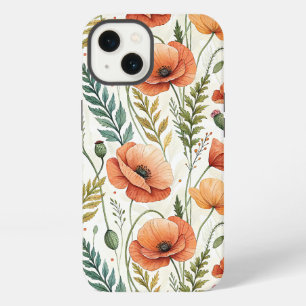Boho Garden of Beautiful Poppies iPhone 13 Case