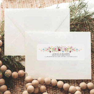 Boho Garden Watercolor Wildflower Wedding 