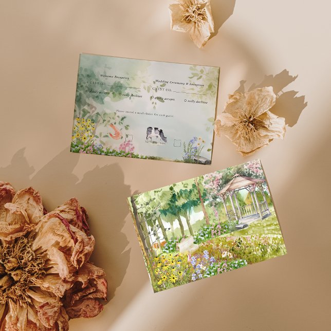 Boho Garden Wildflower | Wedding RSVP Card (Creator Uploaded)