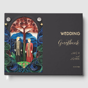 Boho Gay Wedding  Guest Book