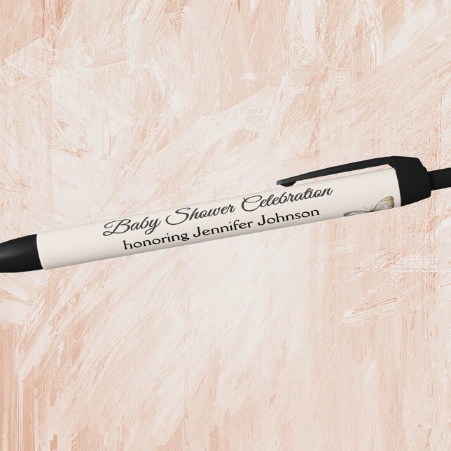 Boho Gender Neutral Baby Shower Favours Black Ink Pen (Creator Uploaded)