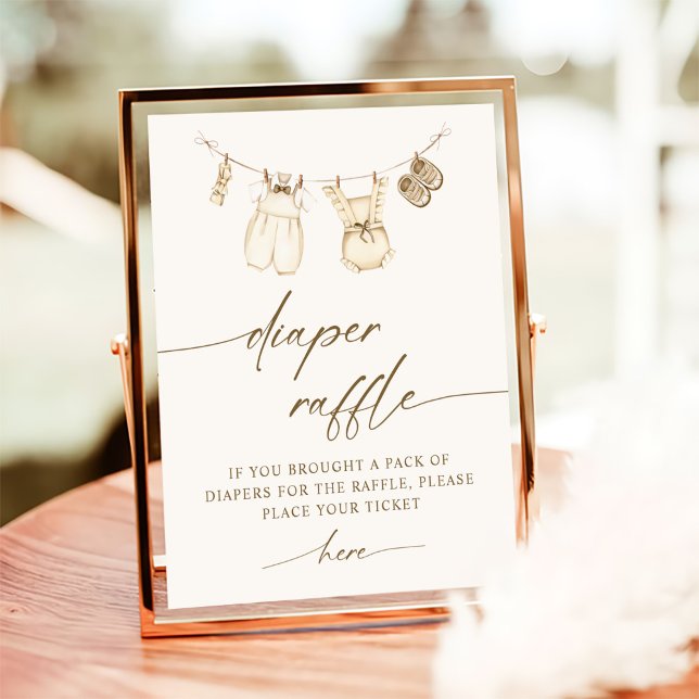Boho Gender Reveal Diaper Raffle Sign  (Creator Uploaded)