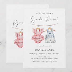 Boho Gender Reveal Invitation Neutral Baby