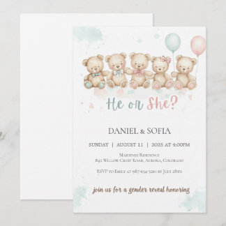 Boho Gender Reveal Invitation Neutral Baby