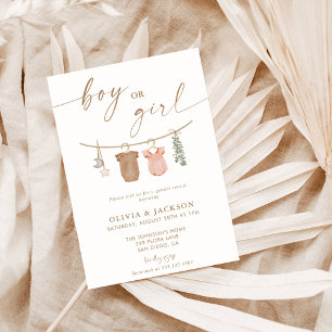 Boho Gender Reveal Invite   Neutral Gender Reveal