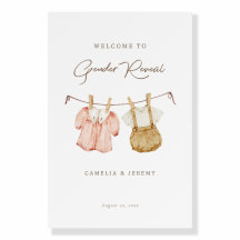 Boho Gender Reveal Party Vintage Baby Clothes