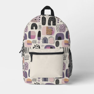 Boho Geometric Abstract Pattern Printed Backpack