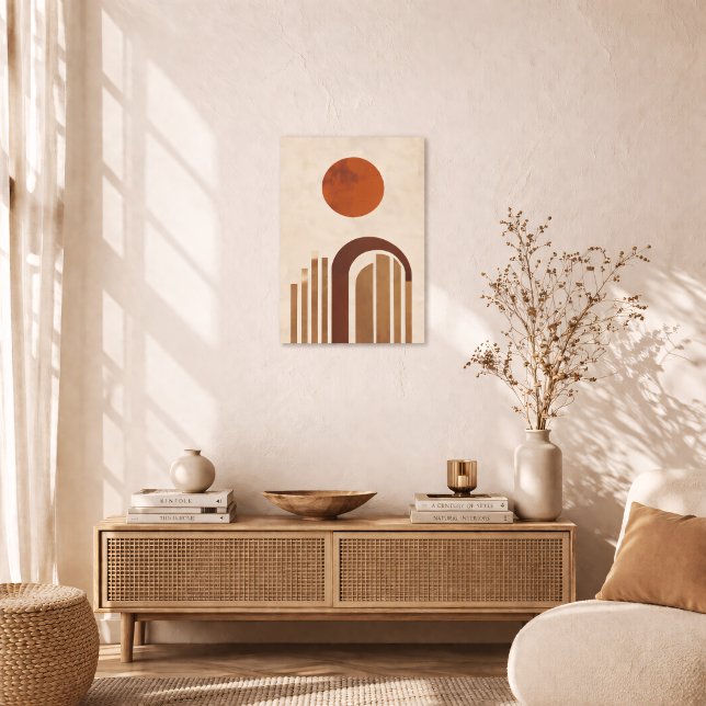 Boho Geometric Arch Minimal Terracotta Abstract Poster (Creator Uploaded)
