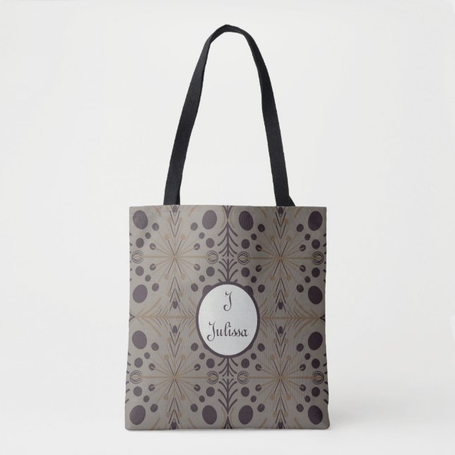 Boho Geometric Arrow Grey Personalised  Tote Bag (Front)