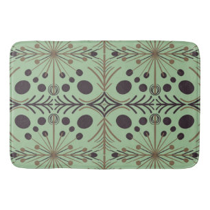 Boho Geometric Arrow Mint Pattern Bath Mat