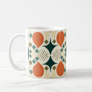 Boho Geometric Colourful Diamond Pattern Coffee Mug