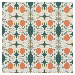 Boho Geometric Colourful Diamond Pattern Fabric