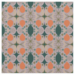 Boho Geometric Diamond Purple Pattern Fabric