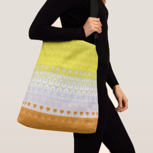 Boho Geometric Funky Abstract Maverique Pride Flag Crossbody Bag