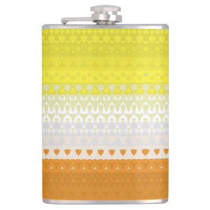 Boho Geometric Funky Abstract Maverique Pride Flag Hip Flask