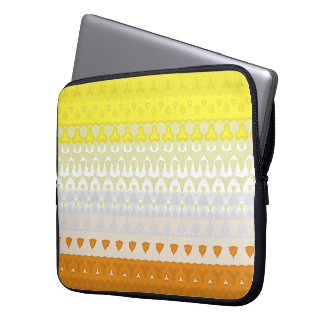 Boho Geometric Funky Abstract Maverique Pride Flag Laptop Sleeve (Front Left)