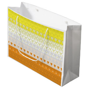 Boho Geometric Funky Abstract Maverique Pride Flag Large Gift Bag