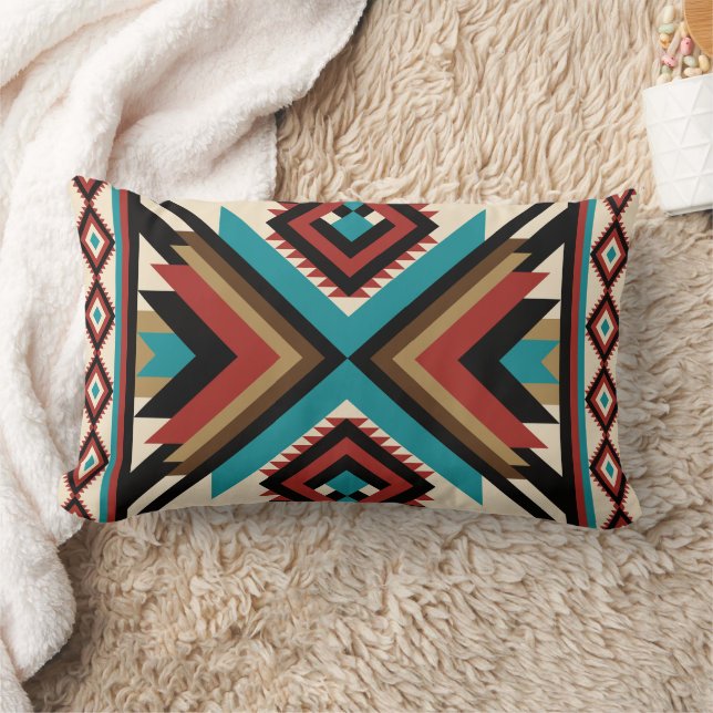 Boho Geometric Lumbar Cushion (Blanket)